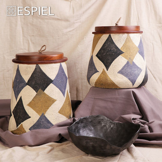 Espiel Espiel Dekorative Vase Hölzernes Mehrfarbig Φ36xΥ36cm