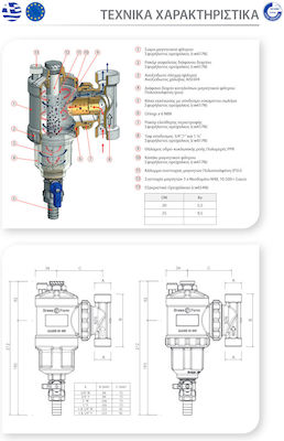 Brass Form 2411 Magnetic Filter for Boiler