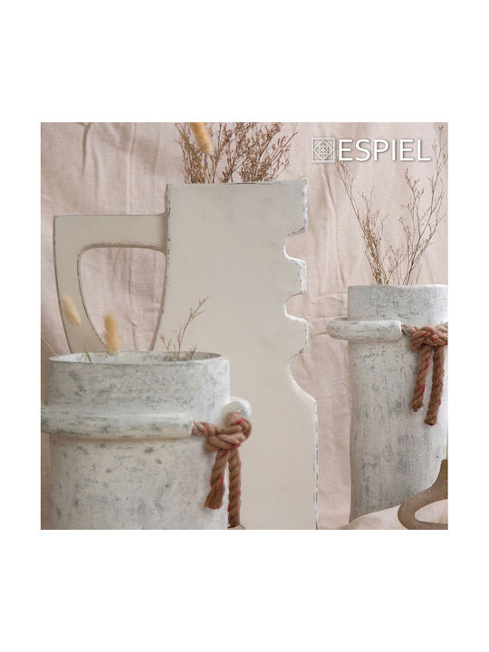 Espiel Decorative Vase Ecomix White 33.02x12.7x49cm