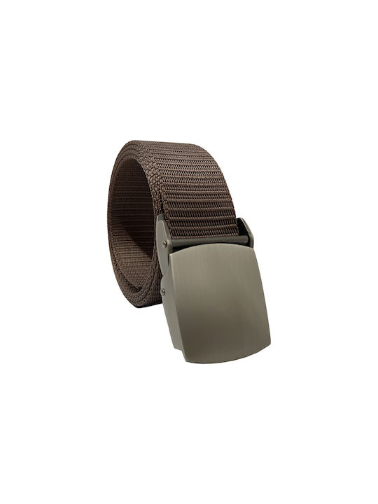 Men's Fabric Webbing Belt Wide Belt Brown