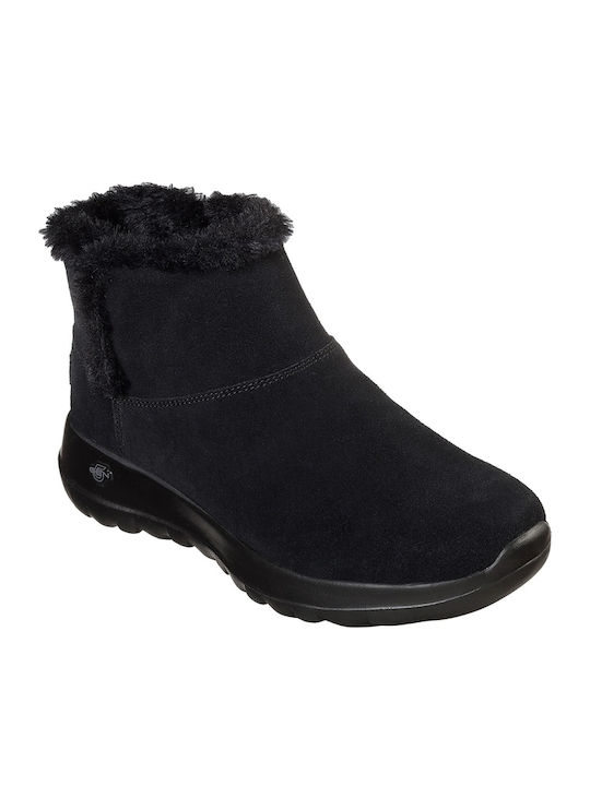 On The Go Joy Suede Γυναικεία Μποτάκια Μαύρα