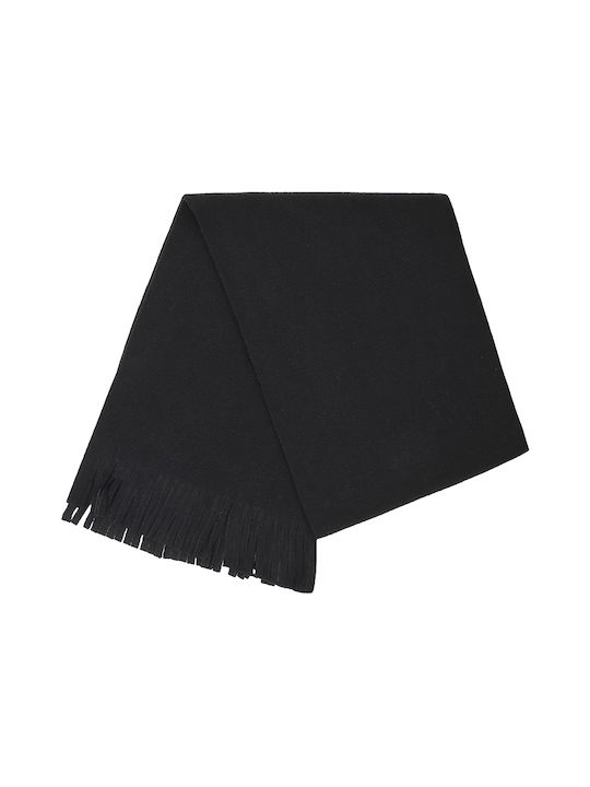 Women's Fleece Scarf Men's with fringes Black code 3558