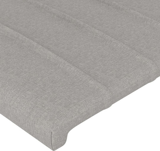 vidaXL Fabric Bed Headboard Light Gray 103x88cm