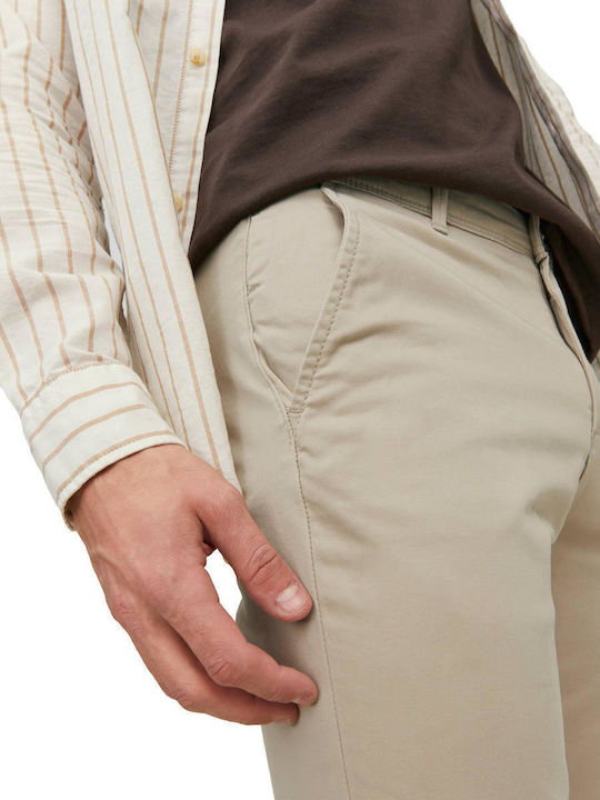 Marco Trousers Chino Elastic in Slim Fit Oxford Tan