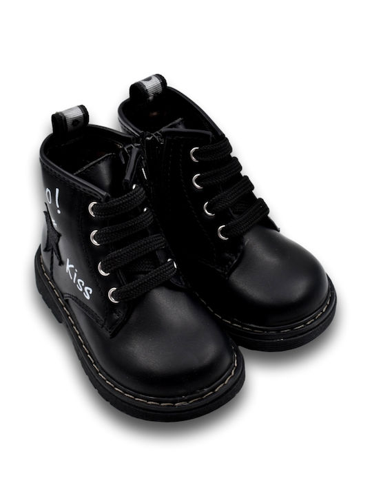 Kids Boots with Zipper Black
