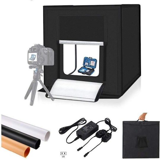 Fotobox Beleuchtete mit Mehreren Hintergründen 60x60x60cm