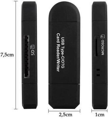 Card Reader USB 2.0 micro USB Type-C για SD