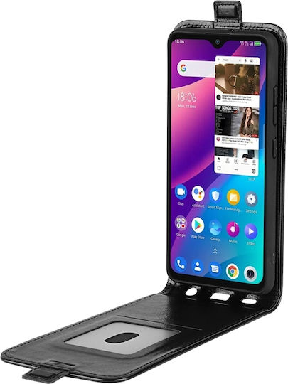 TCL Vertical Flip Δερμάτινο Μαύρο (TCL 306 / 305 / 30 SE / 30E)