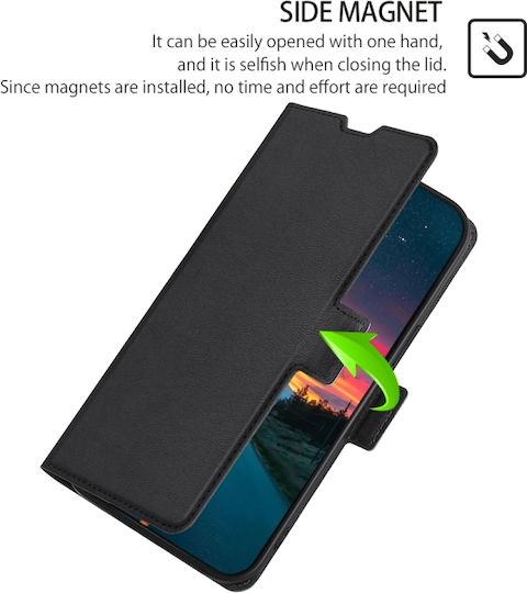 TCL Wallet Δερματίνης Μαύρο (TCL 306 / 305 / 30 SE / 30E)