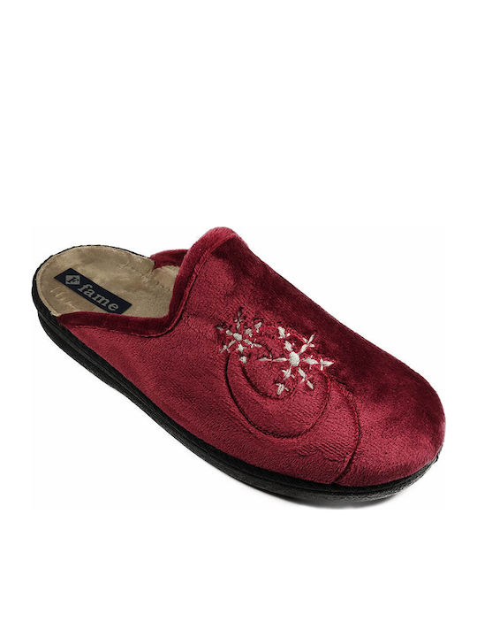 Winter Women's Slippers Burgundy