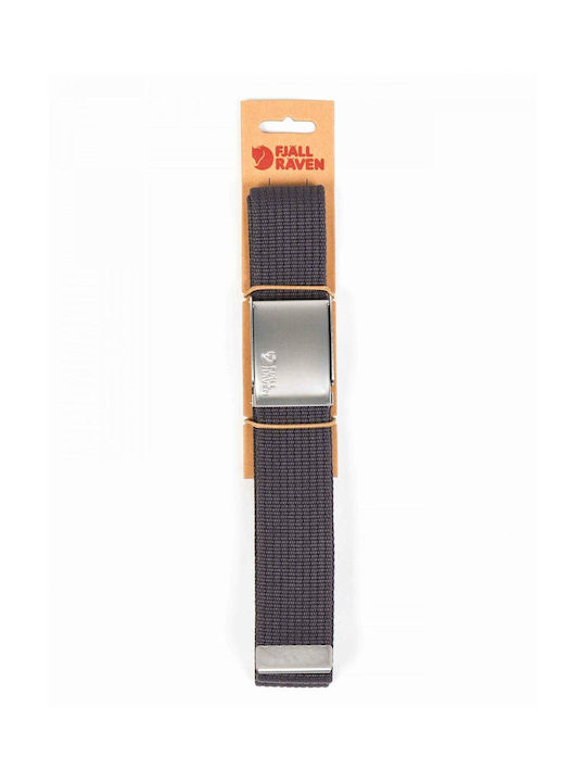 Fjallraven Men's Fabric Webbing Belt Wide Belt Dark Grey