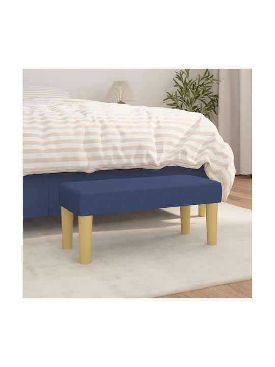 Stool Bench Stool Upholstered with Fabric Blue 70x30x30cm