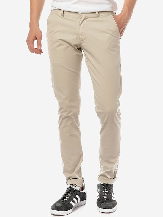 Παντελόνι Chino Ελαστικό σε Loose Εφαρμογή Μπεζ