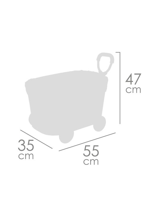 De Cuevas Cutie de Depozitare Jucării pentru Copii Roz 55x36x47cm 1buc