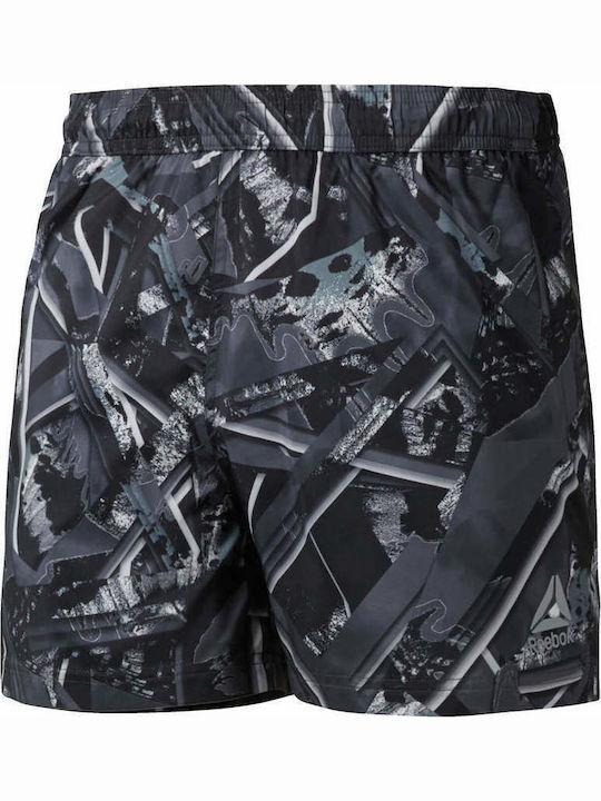 BW Aop Costum De Baie Bărbați Pantaloni Scurți Gri Cu Model