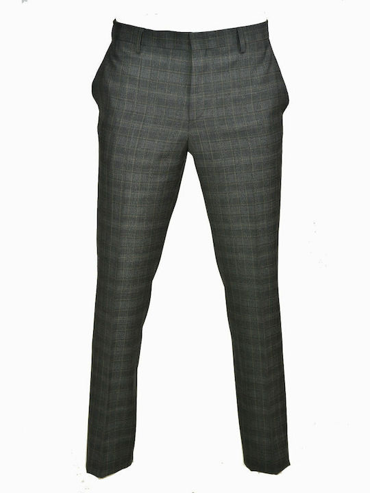 Getlin212 Trousers Suit Elastic in Slim Fit Gray