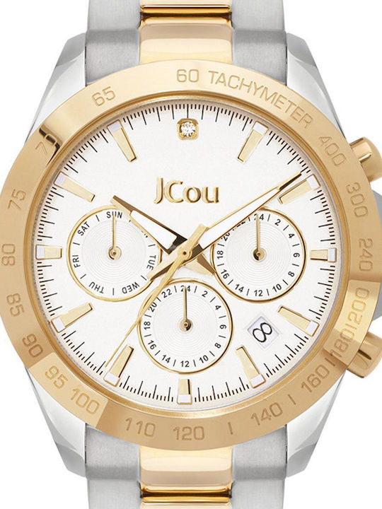 Jcou Meduse Women's Watch Chronograph with Metal Bracelet
