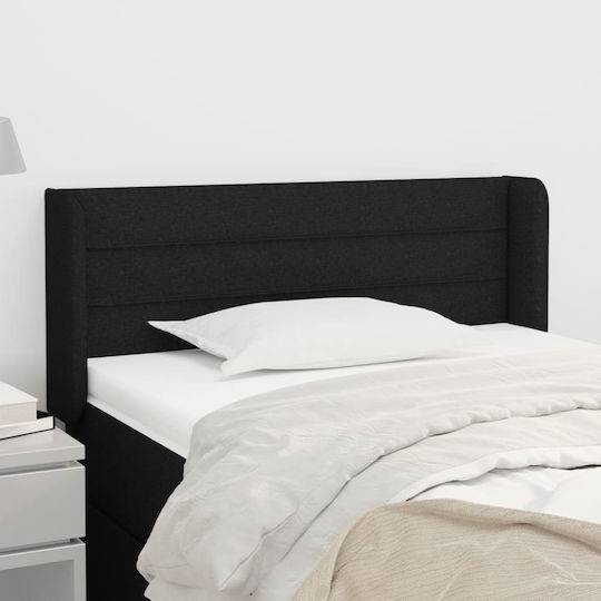 vidaXL Fabric Bed Headboard Black 103x88cm