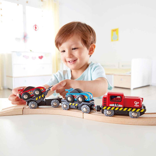 Hape Race Car Transporter Комплект с Камион за 3++ Години E3735