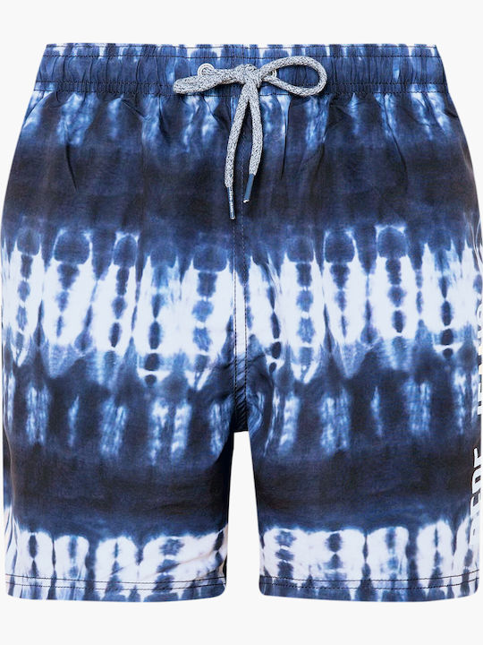 Men's Swimwear Shorts Navy Blue with Patterns