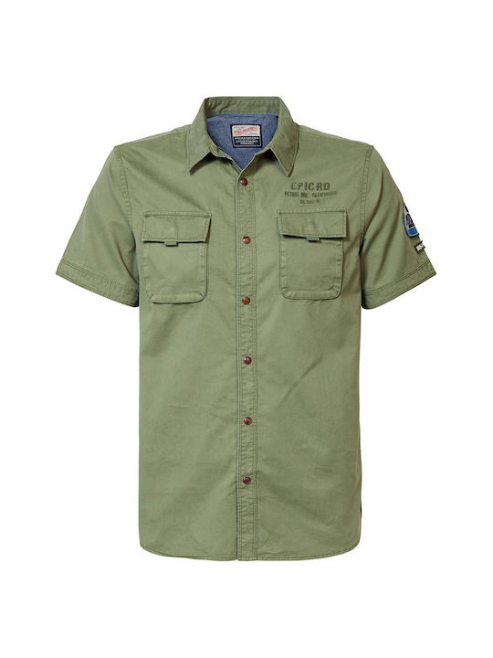 PETROL IND SHIRT SHORT SLEEVE KHAKI SHIRT