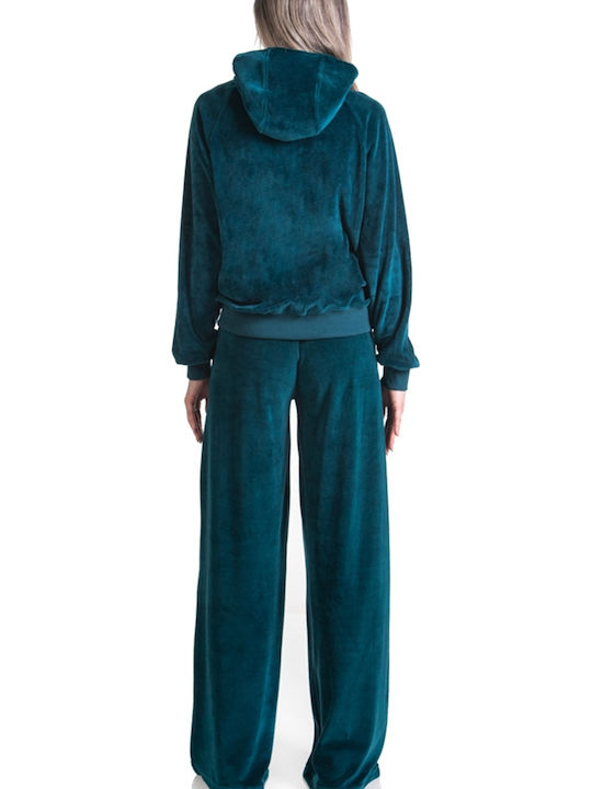 Women's Green Zip-Up Cardigan