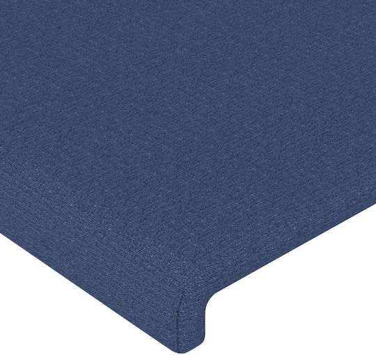 vidaXL Fabric Bed Headboard Blue 103x88cm