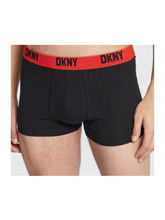 DKNY Boxeri pentru bărbați Roșu/Grișu/Albastru 3Pachet