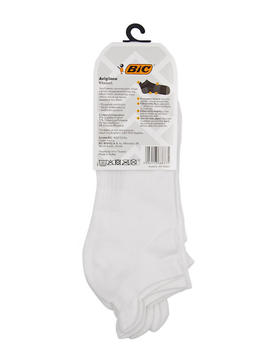 BIC Avigliano Herren Einfarbige Socken White 2Pack