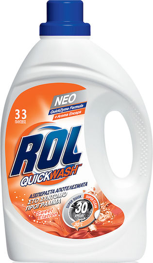 ROL Quickwash Υγρό Απορρυπαντικό Ρούχων 1.6lt (33 Μεζούρες)