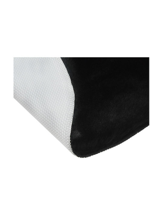 Newplan Puffy Anti-slip Rug Rectangular Shaggy Furry FC9 Black