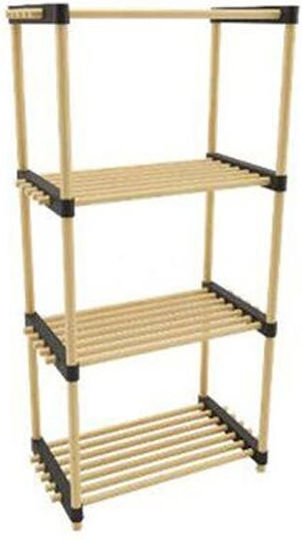 Organizatoare Pantofi Din Lemn Masiv Cu 4 Rafturi Bej 49x28x92.5cm AT00010241 Organizatoare Pantofi Din Lemn Masiv Cu 4 Rafturi Bej 49x28x92.5cm AT00010241