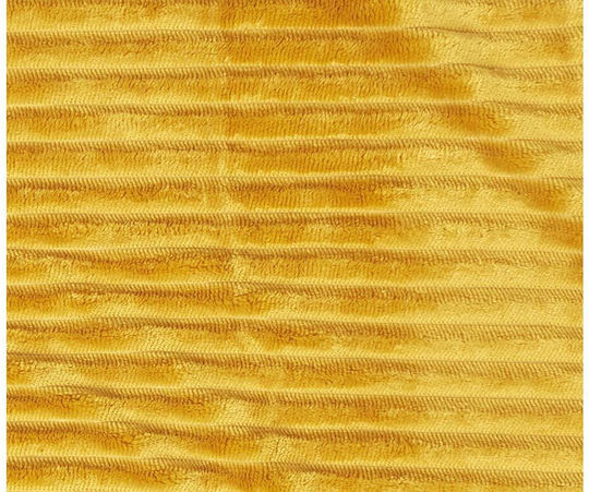 The Home Deco Factory Fleece Decke Halbdoppelt 180x220cm Gelb