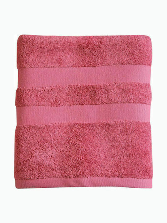 Nef-Nef Homeware Πετσέτα Προσώπου Status 50x90εκ. Rose Βάρους 500gr/m²