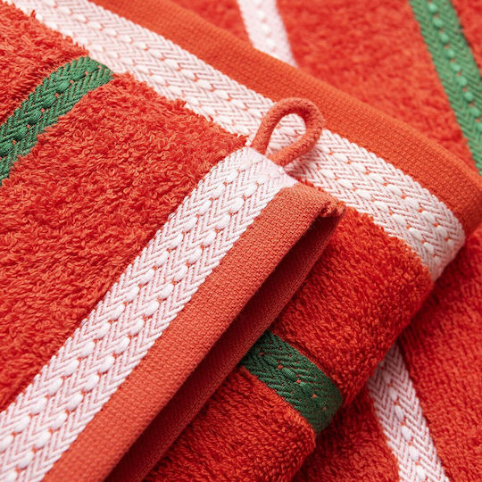 Benetton Bath Towel Set 4pcs Red Weight 450gr/m²