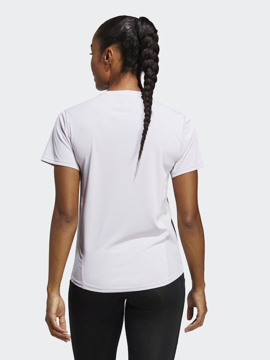 Adidas Own the Run Women's Athletic T-shirt Fast Drying Silver Dawn