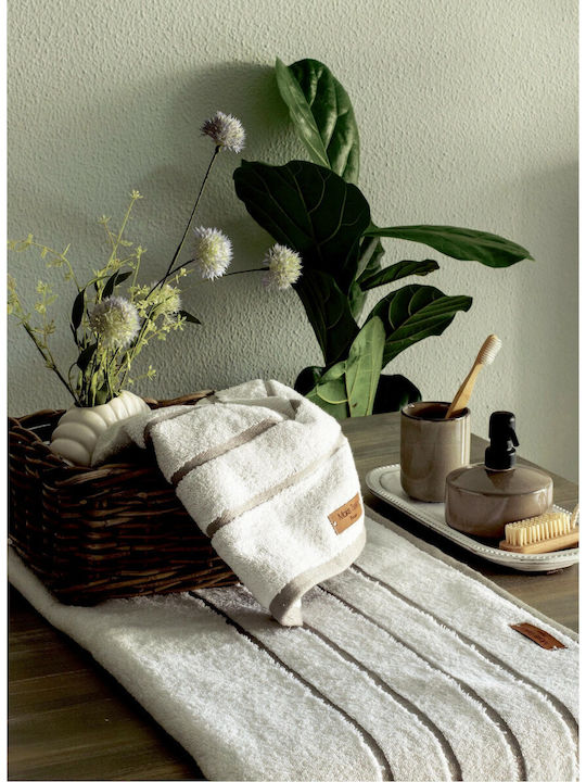 Makis Tselios Home Кърпа за лице Private 50x90см. White Тегло 600гр/кв.м