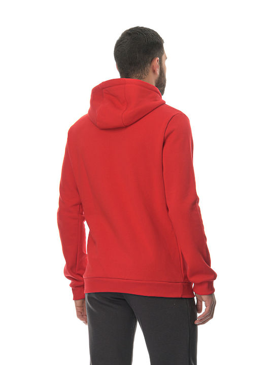 Athlos Sport Herren Sweatshirt mit Kapuze und Taschen Rot