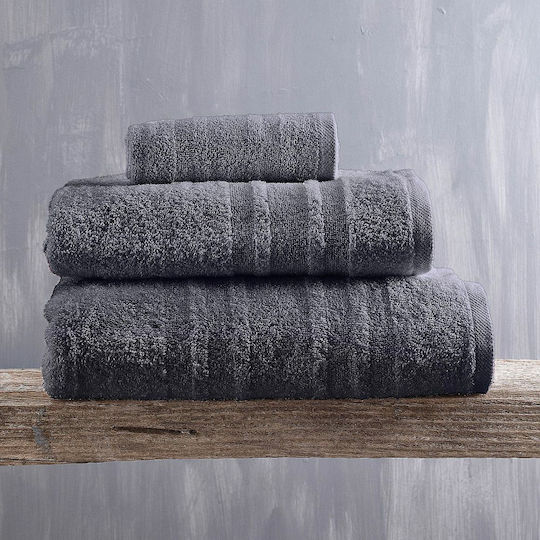 Rythmos Bath Towel Set 5pcs Laura 03 Gray Weight 500gsm