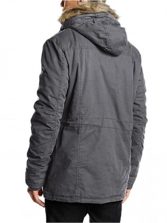 Urban Surface Men's Winter Parka Jacket Gray