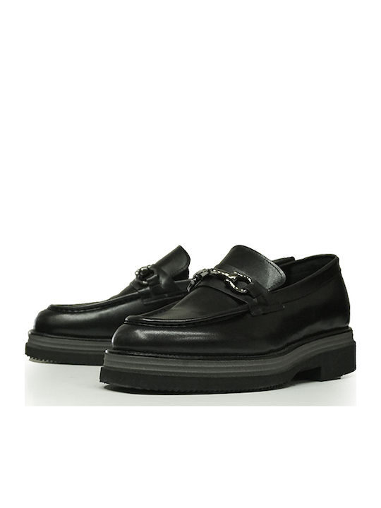 Δερμάτινα Ανδρικά Loafers σε Μαύρο Χρώμα
