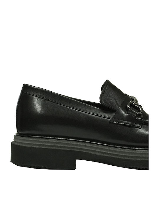Δερμάτινα Ανδρικά Loafers σε Μαύρο Χρώμα
