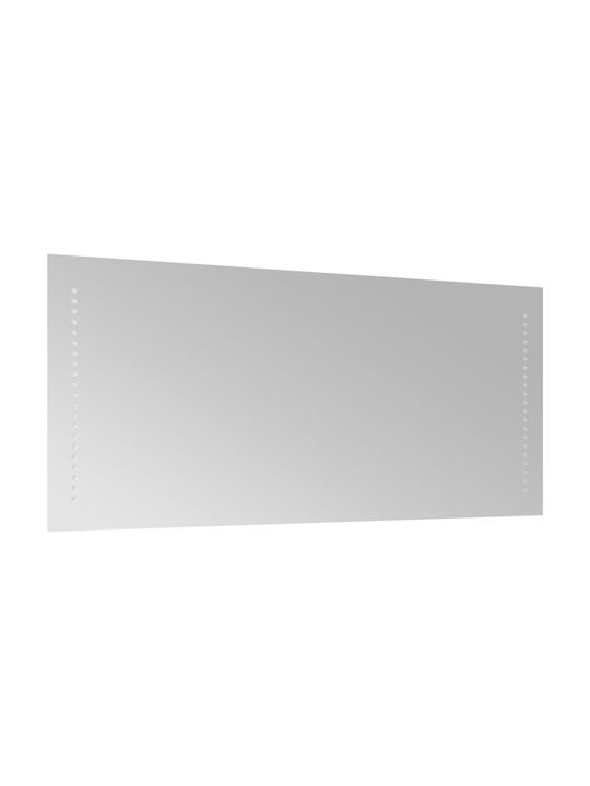 vidaXL Rechteckiger Badezimmerspiegel LED 90x40cm Durchsichtig