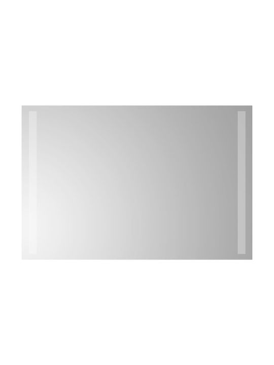 vidaXL Ορθογώνιος Καθρέπτης Μπάνιου Led 60x40cm Διάφανος