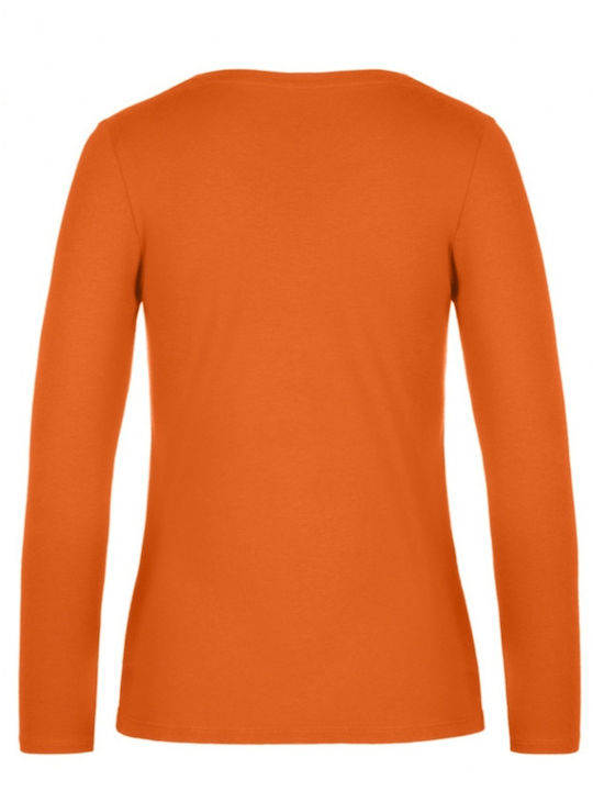 B&C E190 LSL Women's Long Sleeve Promotional Blouse Urban Orange