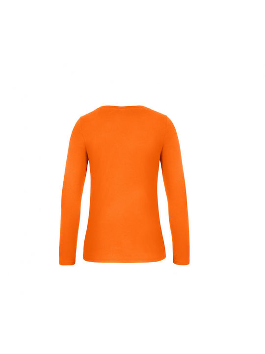 B&C E150 LSL Women's Long Sleeve Promotional Blouse Orange