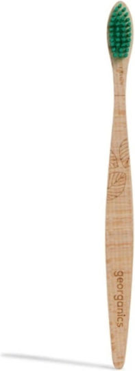 Georganics Beechwood Четка за зъби Medium Beige / Green