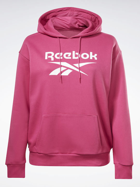 Identity Plus Size Γυναικείο Φούτερ με Κουκούλα Semi Proud Pink