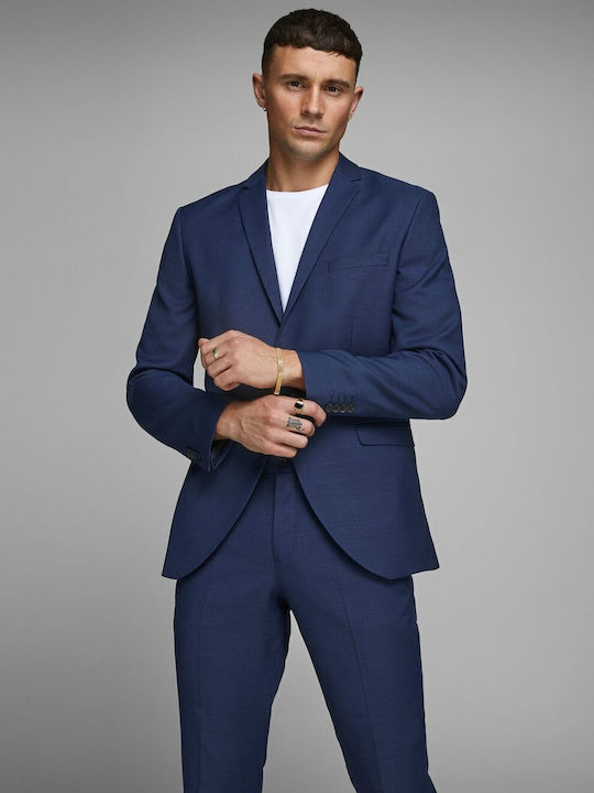 Men's Winter Suit Jacket Slim Fit Medieval Blue