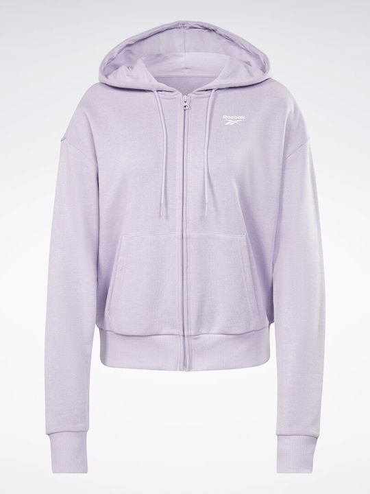 Identity Lang Damen Sweatshirtjacke Kapuzen Purple Oasis